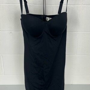 Black Chemise with Adjustable Straps and Bustier Top